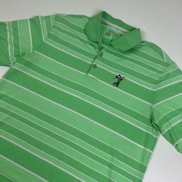 Nike Golf Mickey Mouse Polo Short Sleeve Green Zonal Cooling Size Medium - Picture 4 of 9